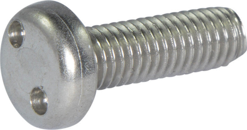 M4-0.7 x 25  Tamper Resistant Drilled Spanner Pan Head Machine Screw 18-8 Stainless Steel - Metric (#8)