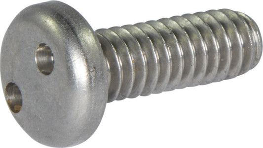 6-32 x 2 Tamper Resistant Drilled Spanner Pan Head Machine Screw 18-8 Stainless Steel