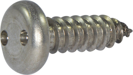 6 x 1 Tamper Resistant Drilled Spanner Pan Head Sheet Metal Screw 18-8 Stainless Steel