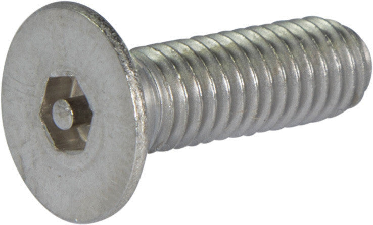 M5-0.80 x 30 Tamper Resistant Hex Flat Head Machine Screw 18-8 Stainless Steel - Metric (5/32)