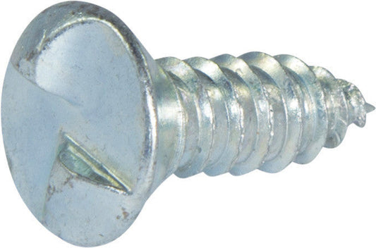 6 x 1 Tamper Resistant One Way Oval Sheet Metal Screw Zinc