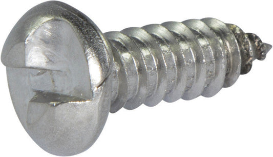 6 x 1 Tamper Resistant One Way Round Head Sheet Metal Screw 18-8 Stainless Steel