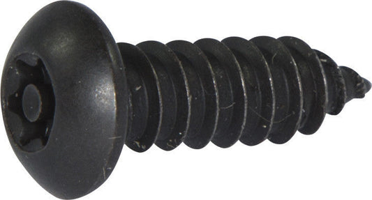 6 x 1 Tamper Resistant Torx Drive Button Head Sheet Metal Screw Steel Black (T-10)