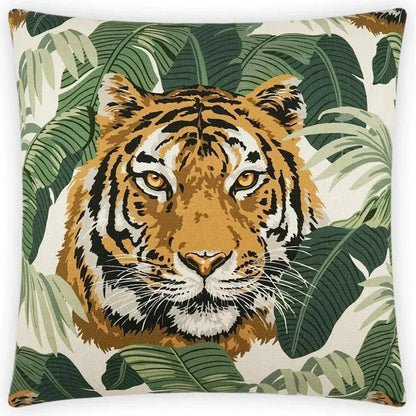 Tiger King Green Throw Pillow With Insert