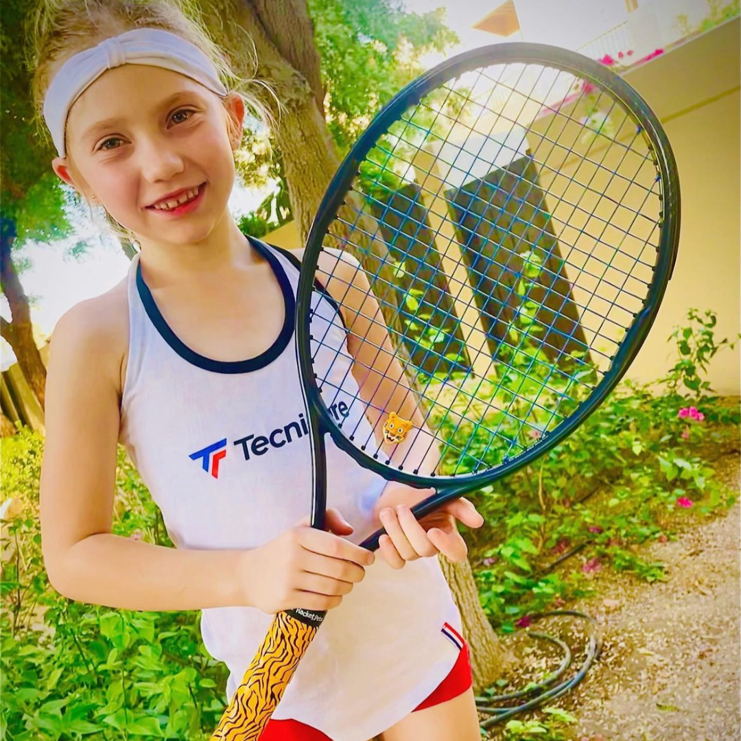 VALUE PACK - A Yellow Tiger Racket Pet Tennis Dampener and Overgrip Tape with a (Pack of 2) Replacement Overgrip Tape