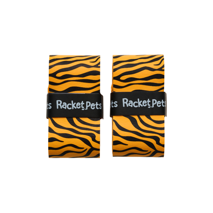 VALUE PACK - A Yellow Tiger Racket Pet Tennis Dampener and Overgrip Tape with a (Pack of 2) Replacement Overgrip Tape