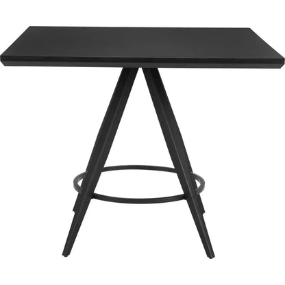 Tinos Wood & Steel Black Square Dining Table