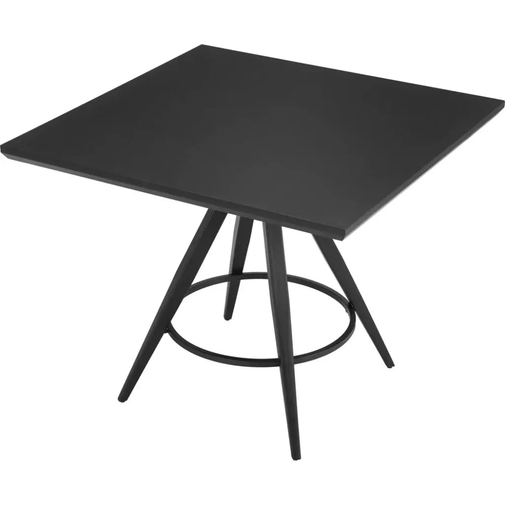 Tinos Wood & Steel Black Square Dining Table