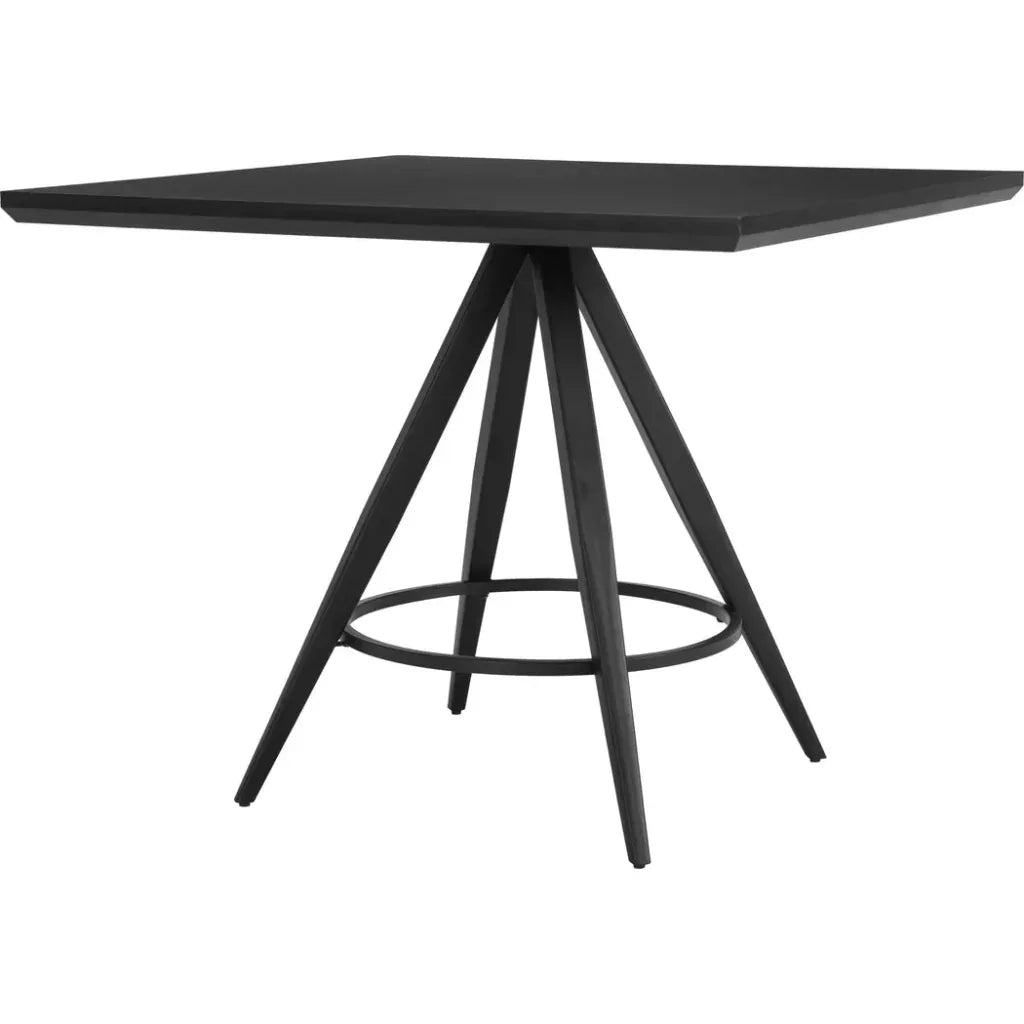 Tinos Wood & Steel Black Square Dining Table