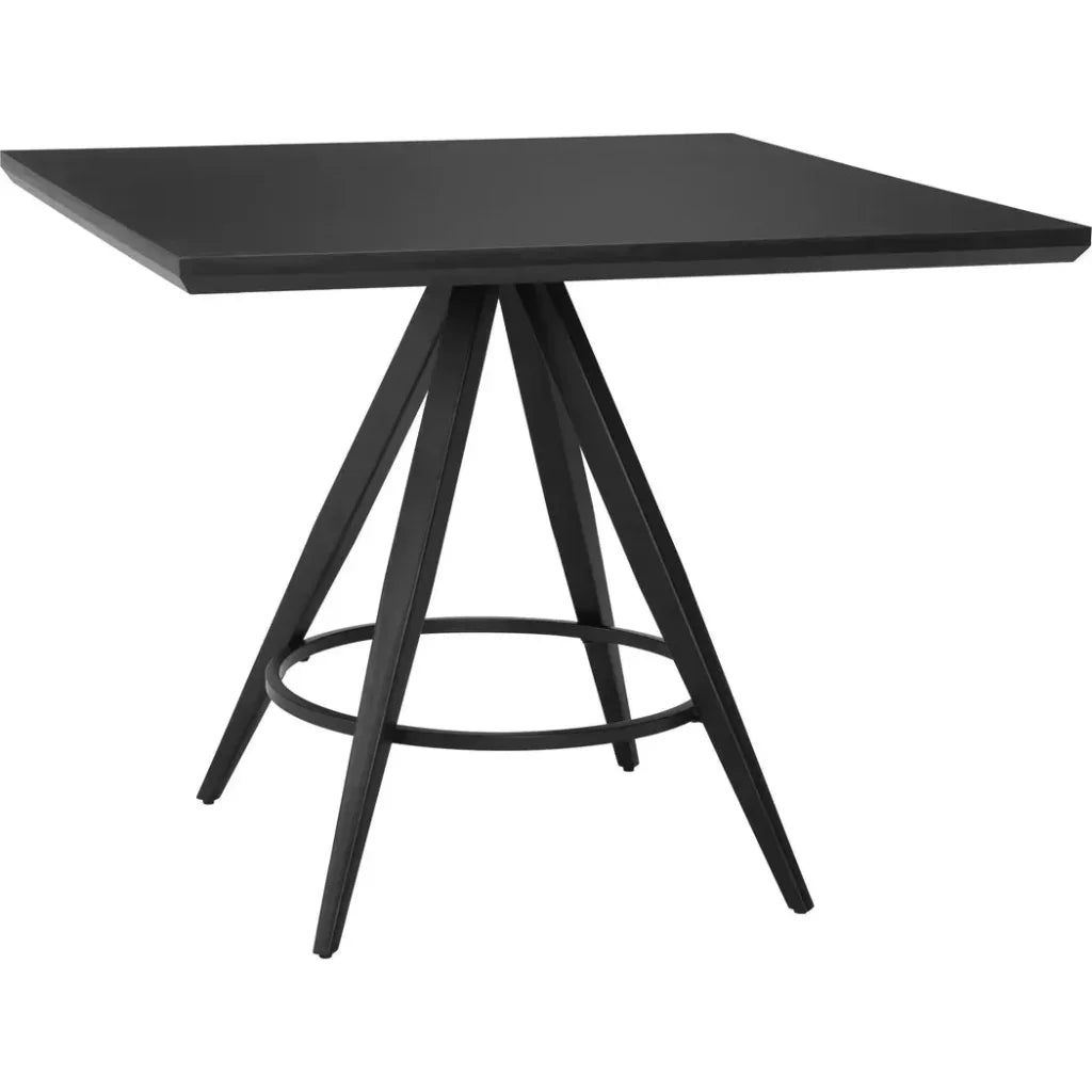Tinos Wood & Steel Black Square Dining Table