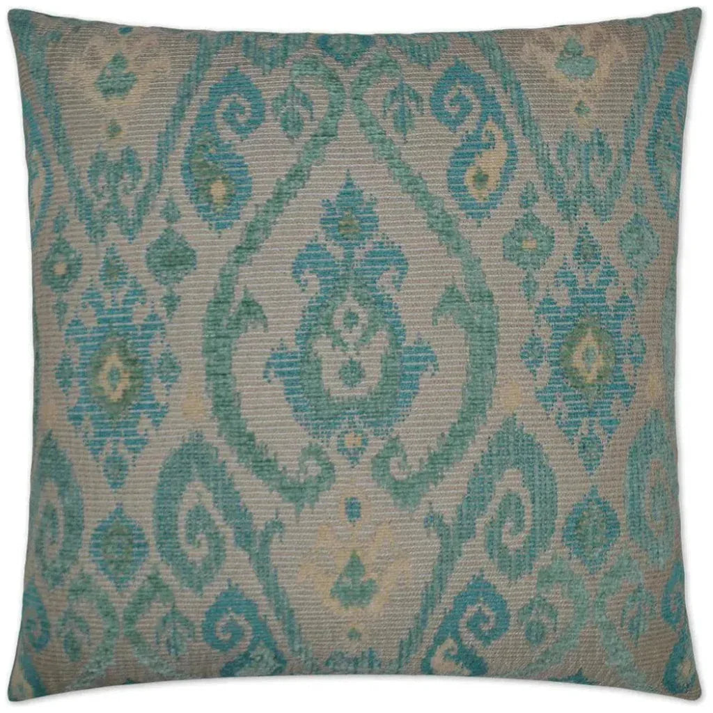 Tobias Aqua Blue Throw Pillow With Insert