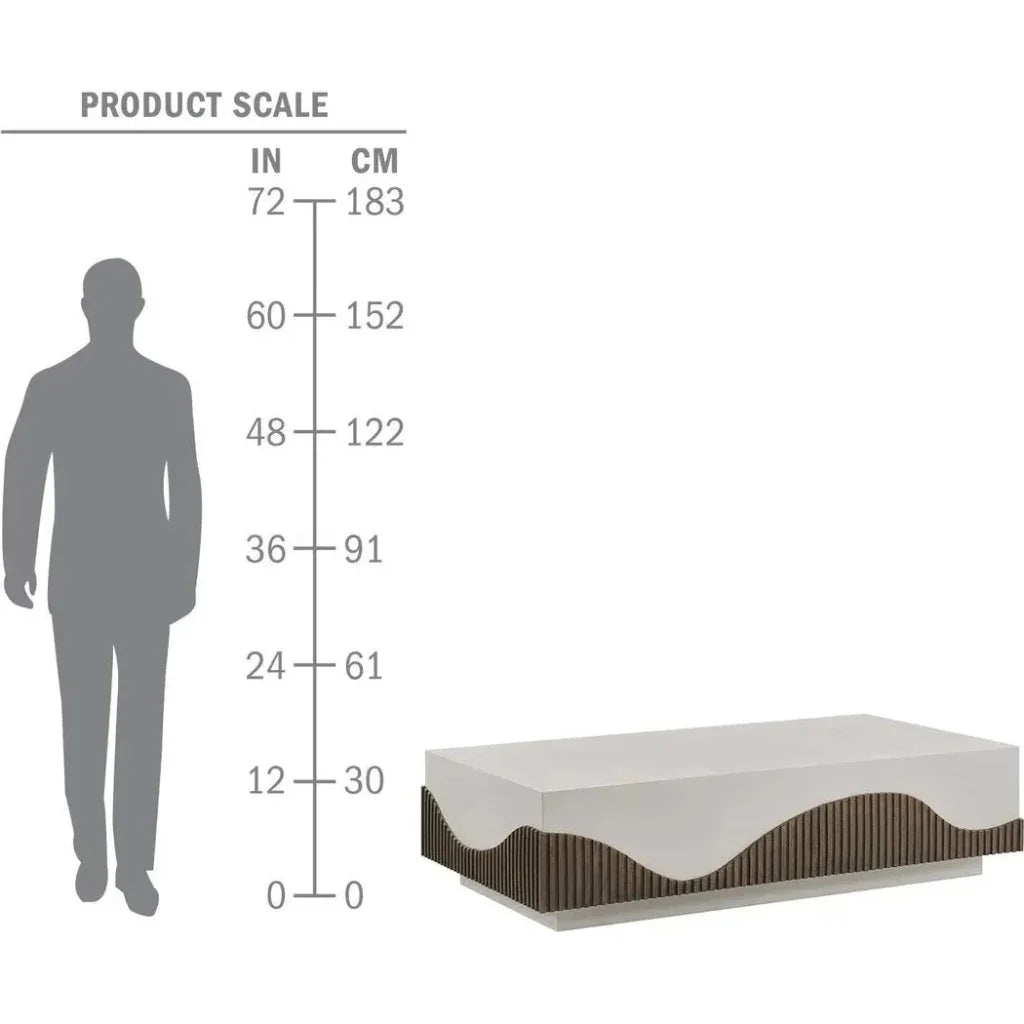 Tranquility Rectangle White Outdoor Coffee Table