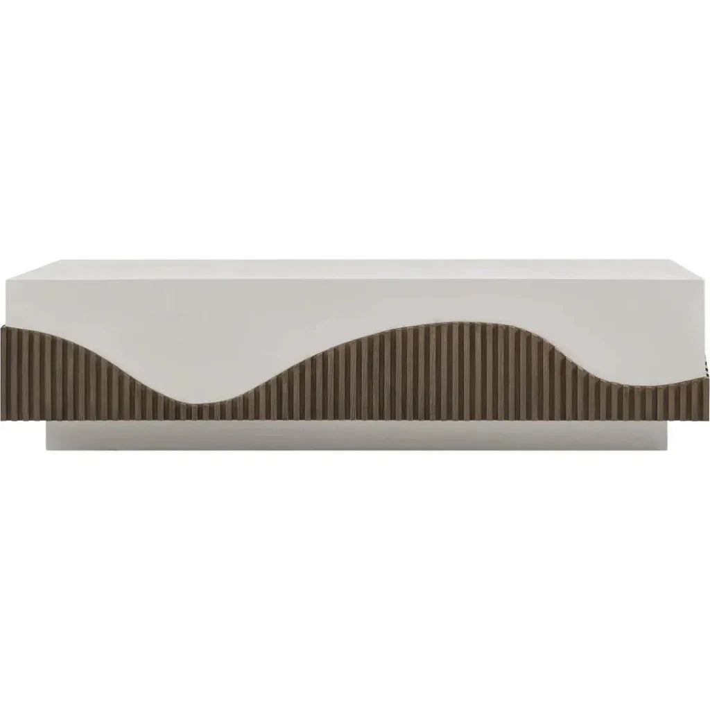 Tranquility Rectangle White Outdoor Coffee Table