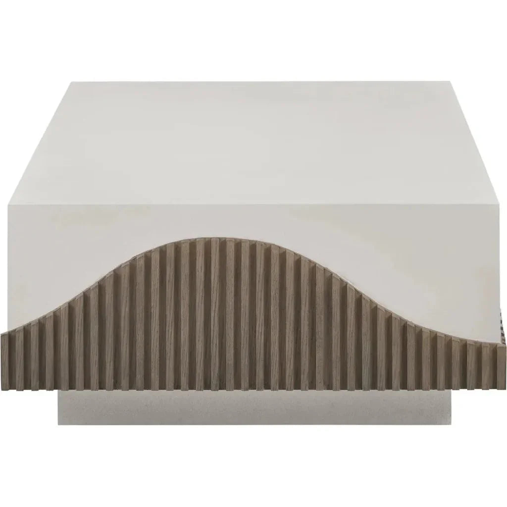 Tranquility Rectangle White Outdoor Coffee Table