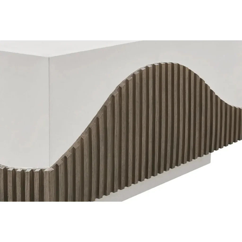 Tranquility Rectangle White Outdoor Coffee Table