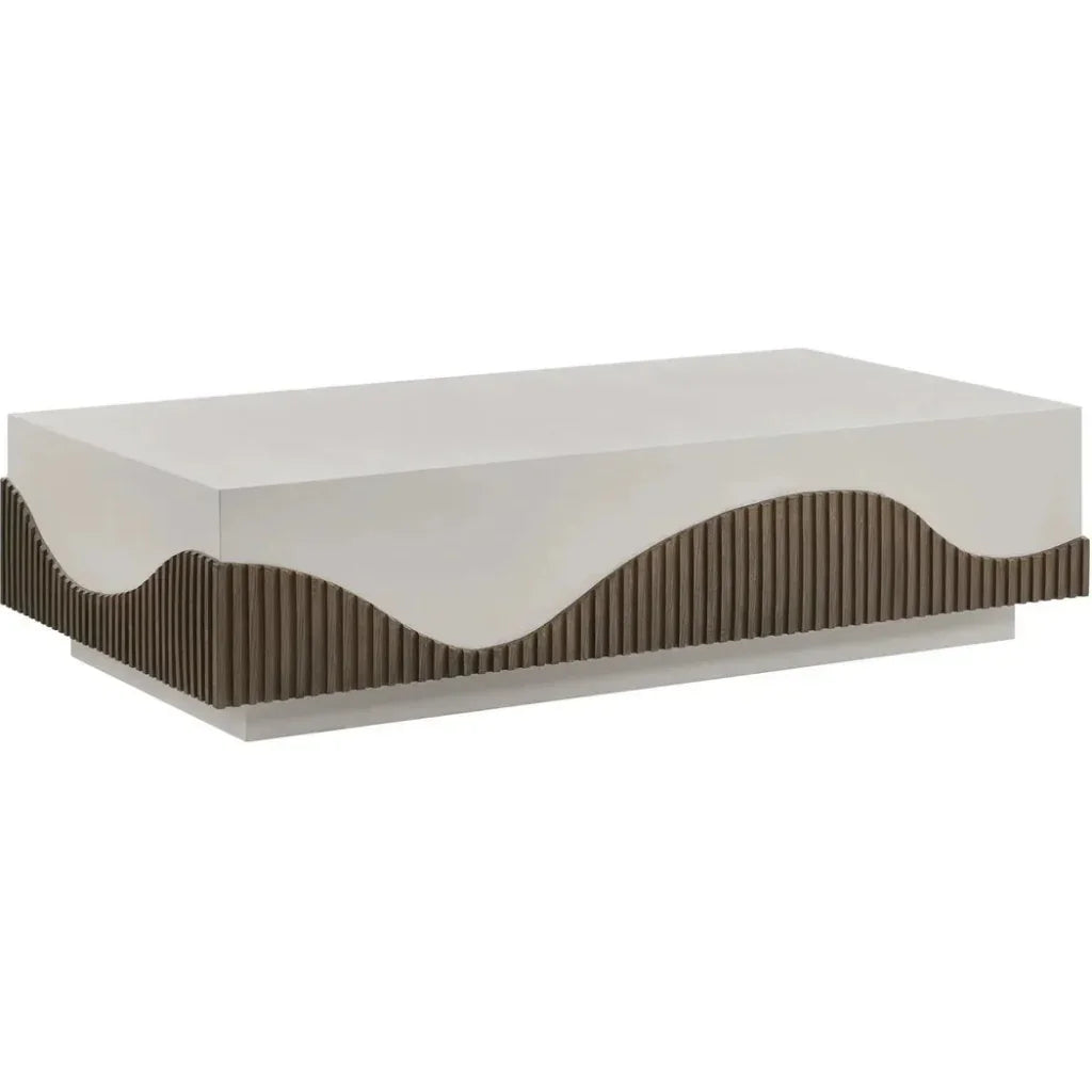 Tranquility Rectangle White Outdoor Coffee Table