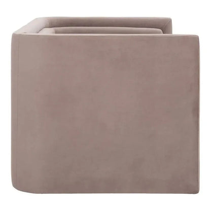 Trippel Taupe Velvet Loveseat