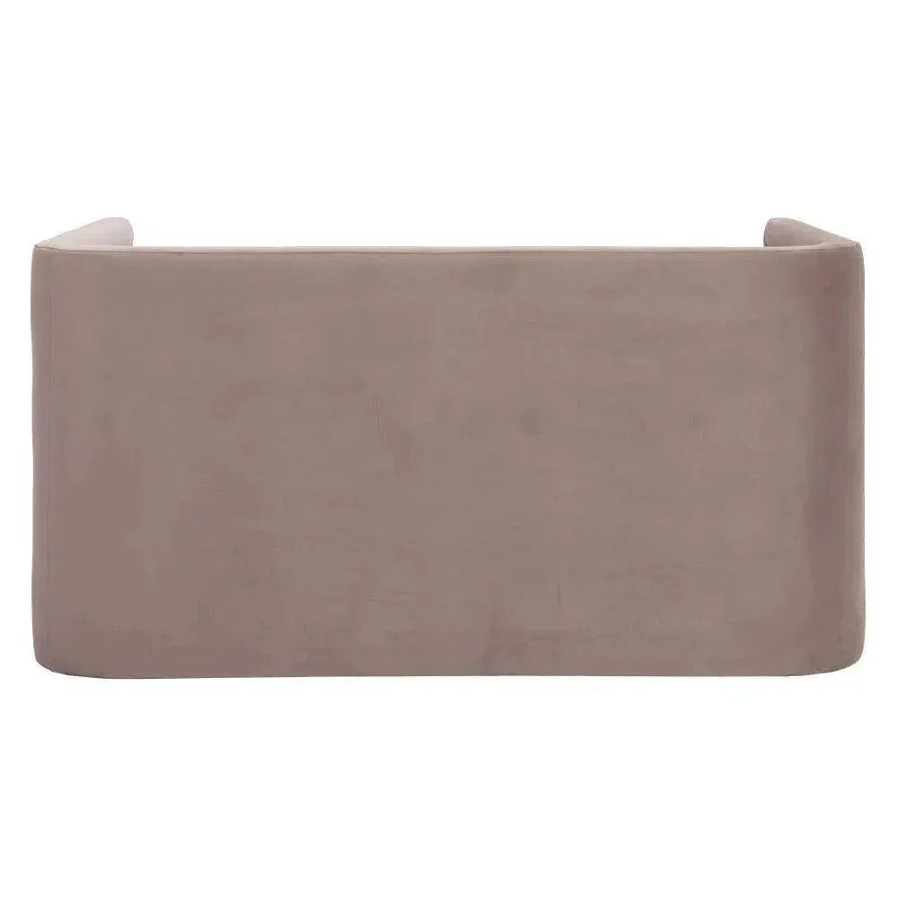 Trippel Taupe Velvet Loveseat