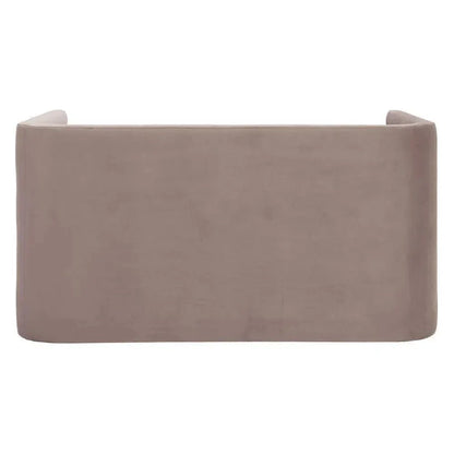 Trippel Taupe Velvet Loveseat
