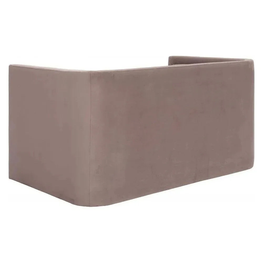Trippel Taupe Velvet Loveseat