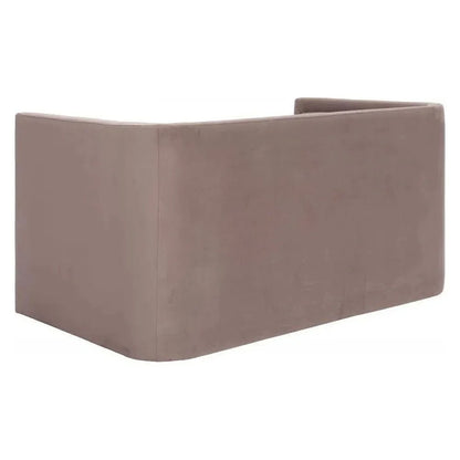 Trippel Taupe Velvet Loveseat