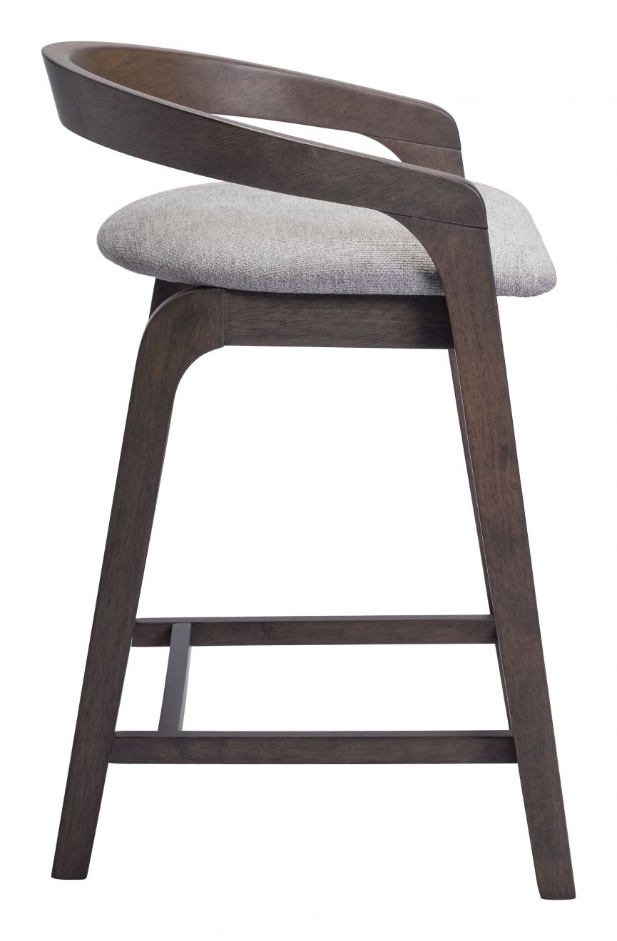 Troy Plush Fabric Counter Stool 2PC