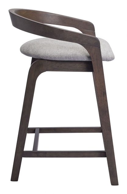 Troy Plush Fabric Counter Stool 2PC