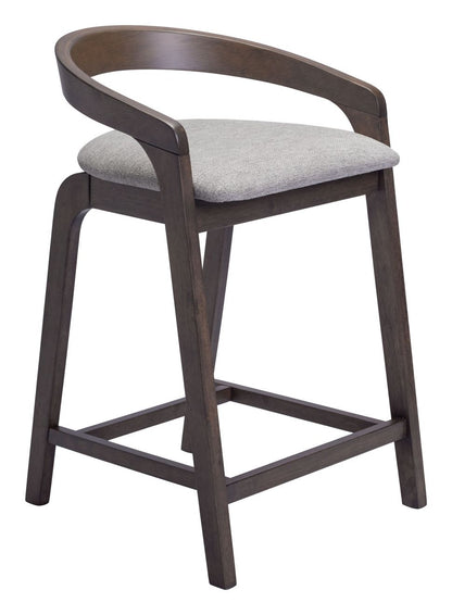 Troy Plush Fabric Counter Stool 2PC