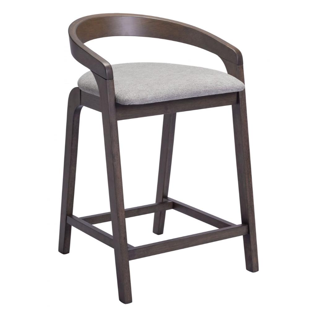 Troy Plush Fabric Counter Stool 2PC