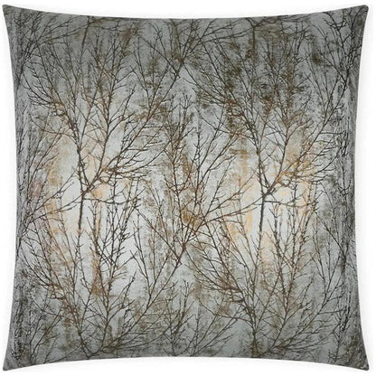 Twiggy Patina Grey Throw Pillow With Insert