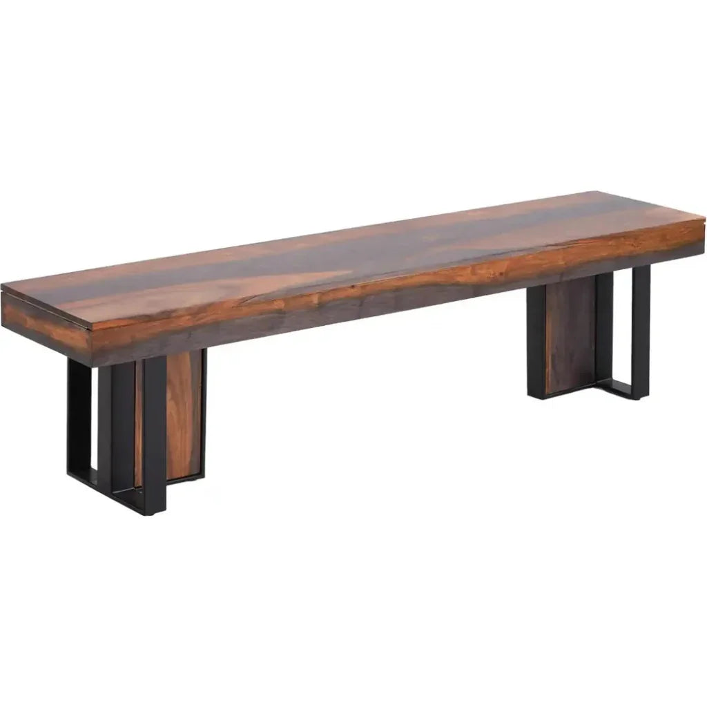 Tyvara Wooden Backless Dining Bench