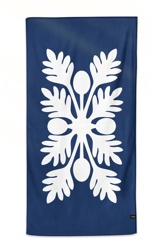 'Ulu Palaka Anywhere Towel (Blue)