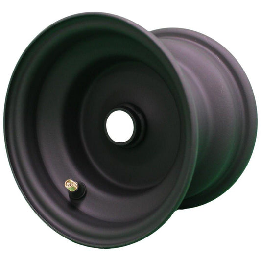 6x4.5 Matte Black Wheel with universal adaptors (Set of 4)
