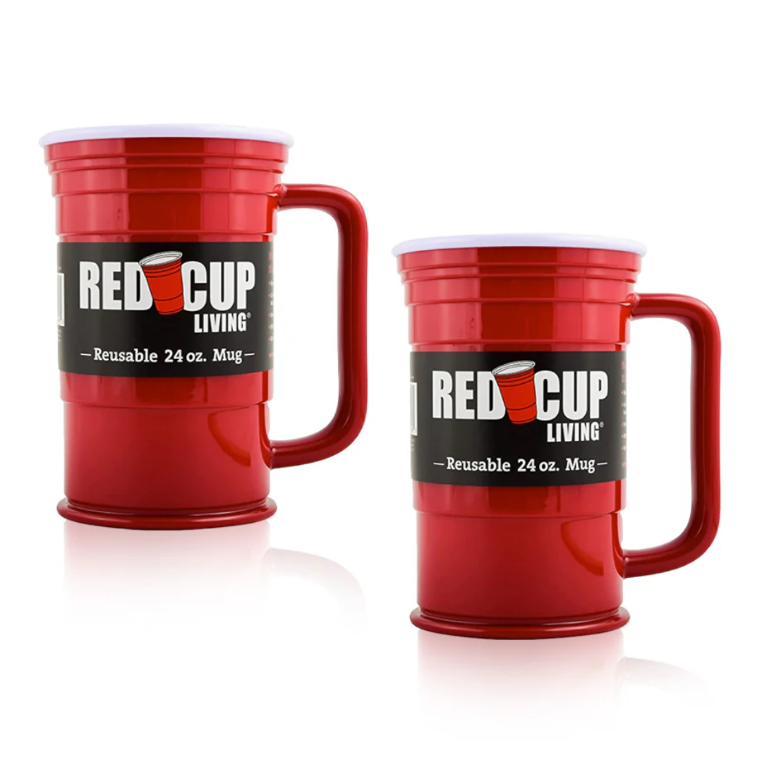 24oz Reusable Plastic Beer Mugs | Durable & Unbreakable, BPA Free | Perfect for Parties, Camping & Outdoors