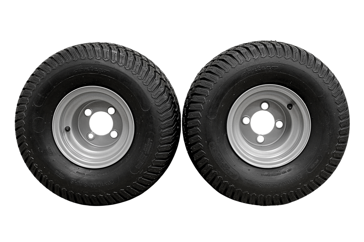 20x10.00-8  4 Ply Turf Tires with 8x7 Wheels  Lawn & Garden Mower and Golf Cart (Qty: 1)