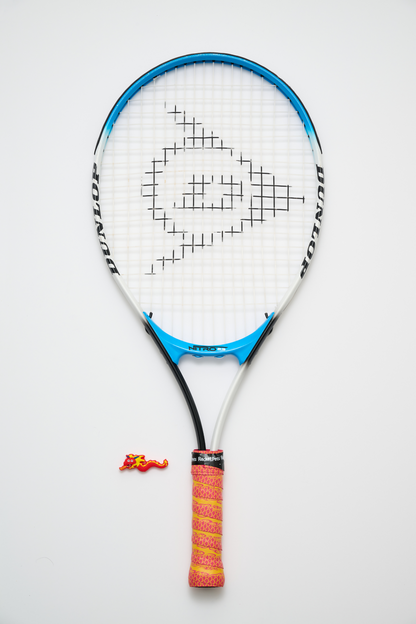 Dragon Red Tennis Overgrip Tape and Matching Shock Absorbing Dampener for Tennis Racket