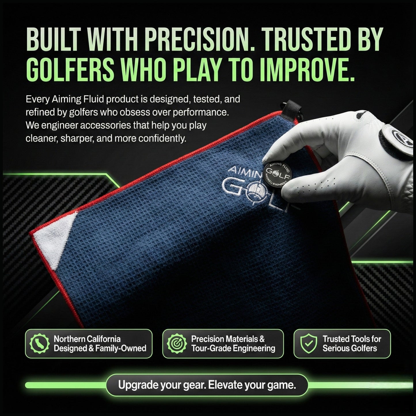 Magna-Anchor™ Magnetic Golf Towel – The 40 (16×40)
