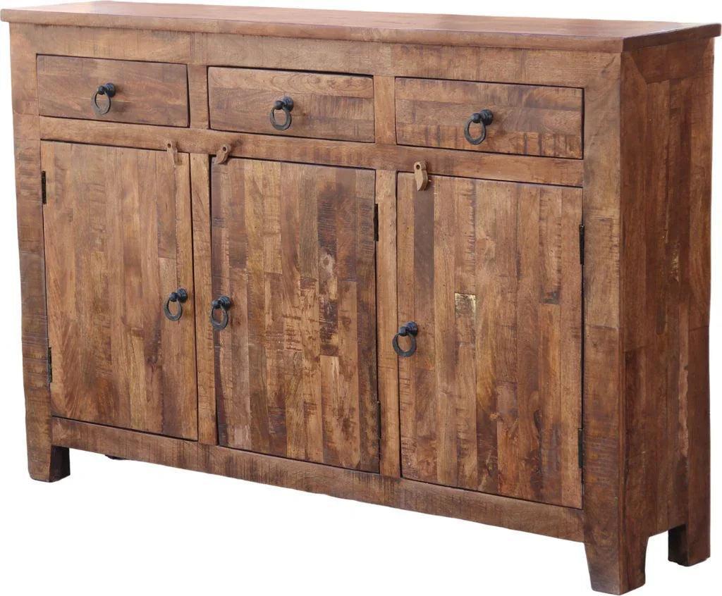 Varnira Three Drawers Wood Sideboard