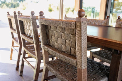 Vaterra Teak And Rattan Patio Dining Table