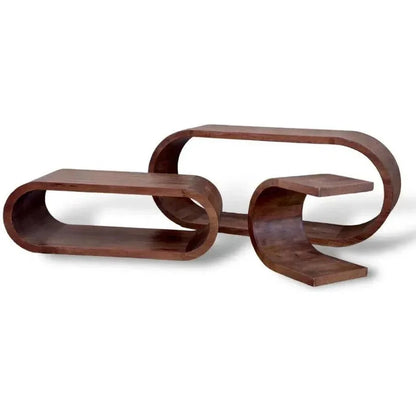 Vaylin Geometric Wood Console Table