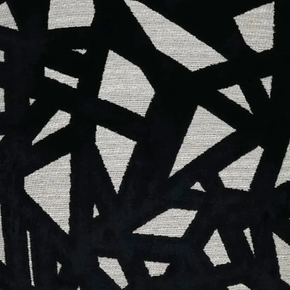 Veleri Black Abstract Black Grey Large Throw Pillow