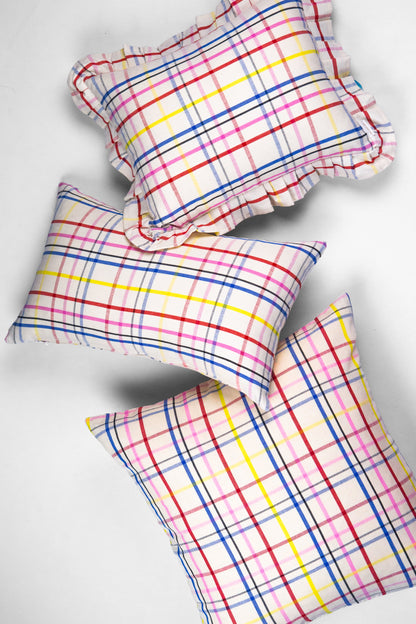 Vera Plaid Ruffle Pillows