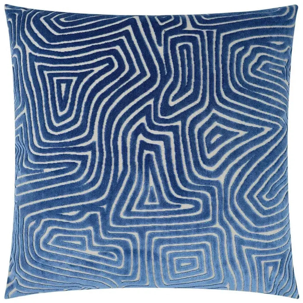 Vertigo Blue Abstract Blue Large Throw Pillow Insert