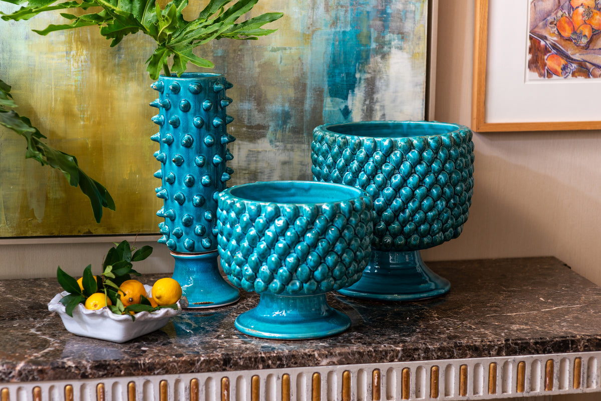 Vinci Pine Cone Ceramic Outdoor Planter