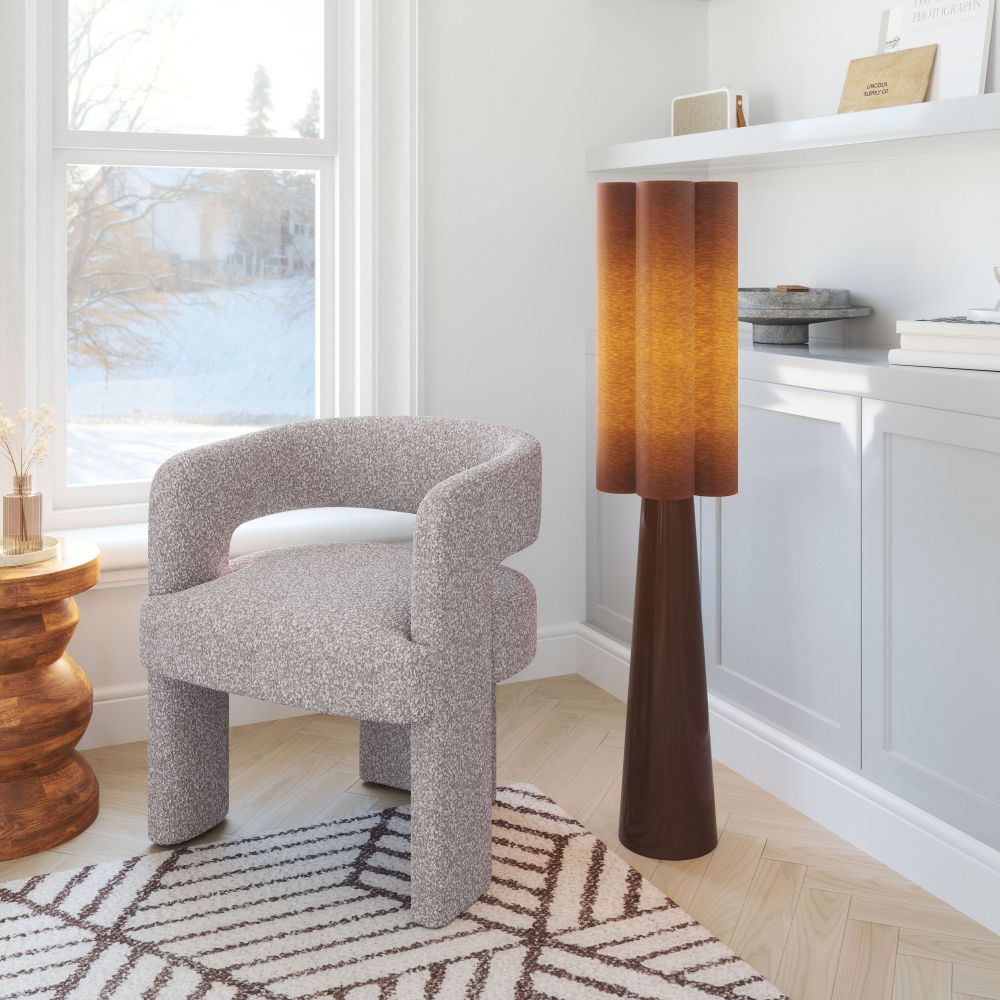 Violet Steel Brown Floor Lamp