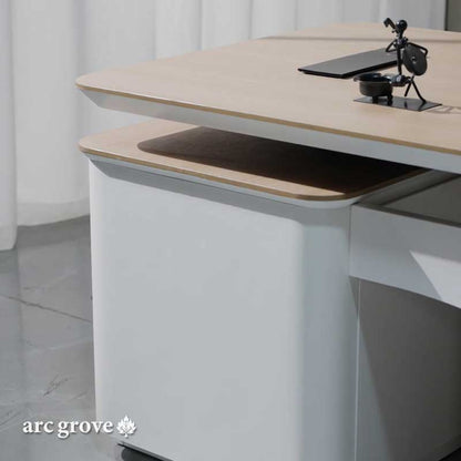 Albion · Executive L-Shaped Standing Desk, Adjustable Height
