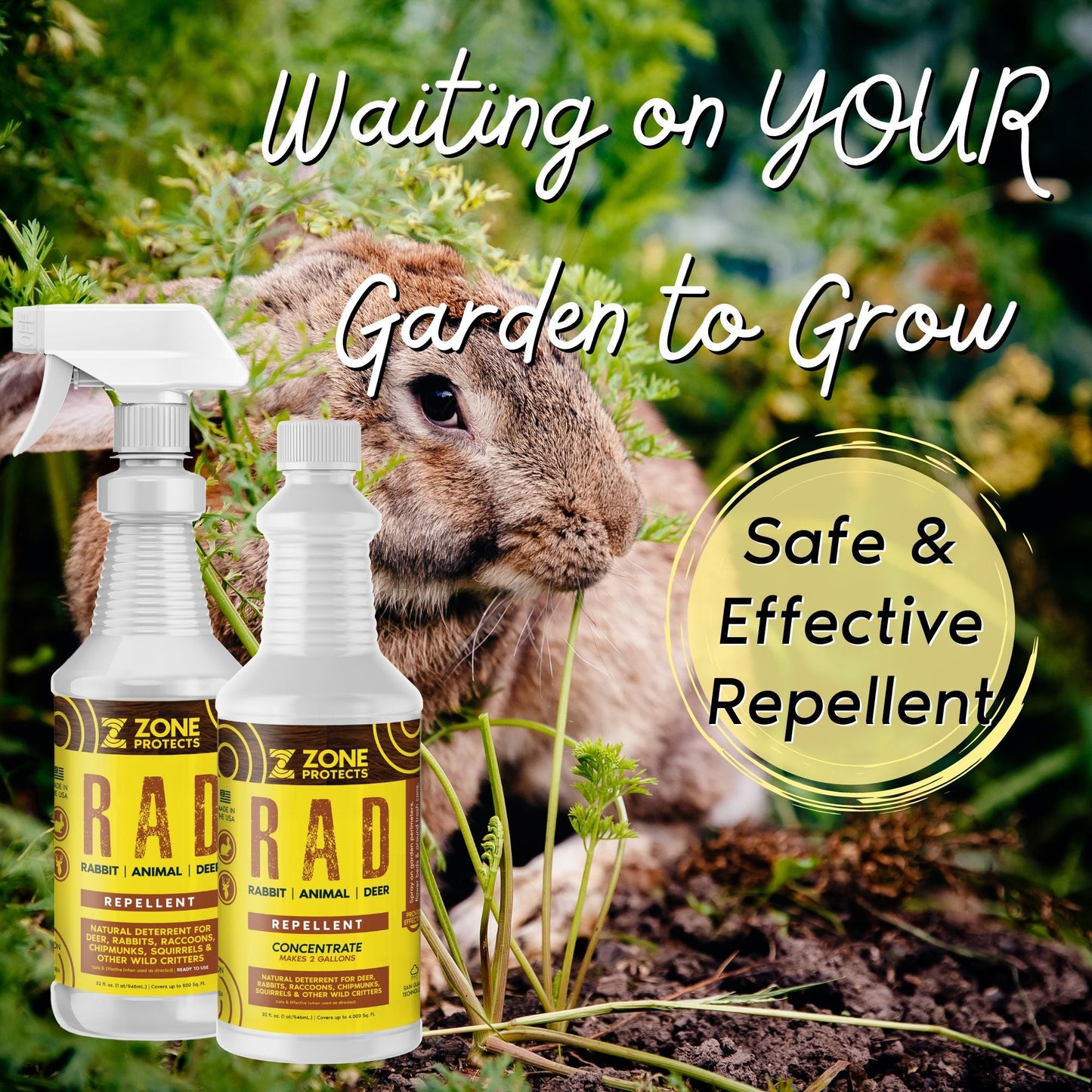 R.A.D.; Rabbit, Animal, Deer Repellent 32oz Spray
