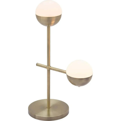 Waterloo Table Lamp White & Brushed Bronze