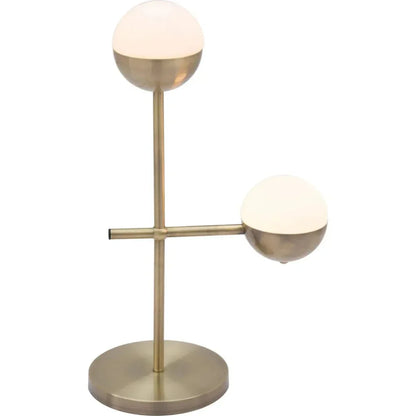 Waterloo Table Lamp White & Brushed Bronze