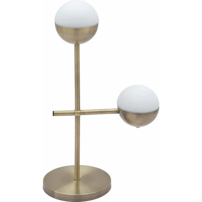 Waterloo Table Lamp White & Brushed Bronze